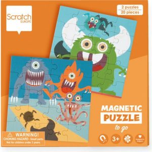 Magnetic Puzzle Book To Go Monsters | Puzzles Imaginative Learning Multi