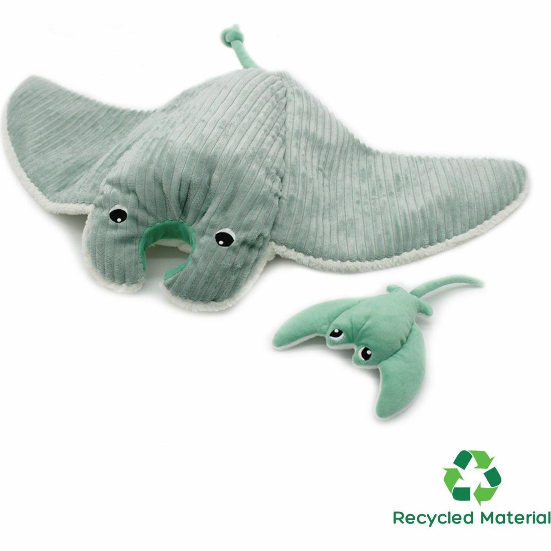 Manta Ray – Mom & Baby – Mint | Plush Baby & Toddler Blue