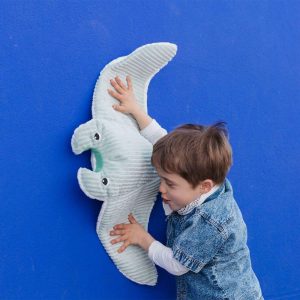 Manta Ray – Mom & Baby – Mint | Plush Baby & Toddler Blue