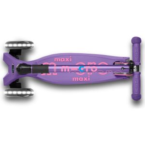 Maxi Deluxe Foldable Led Kids Scooter, Purple | Scooters Outdoor Purple