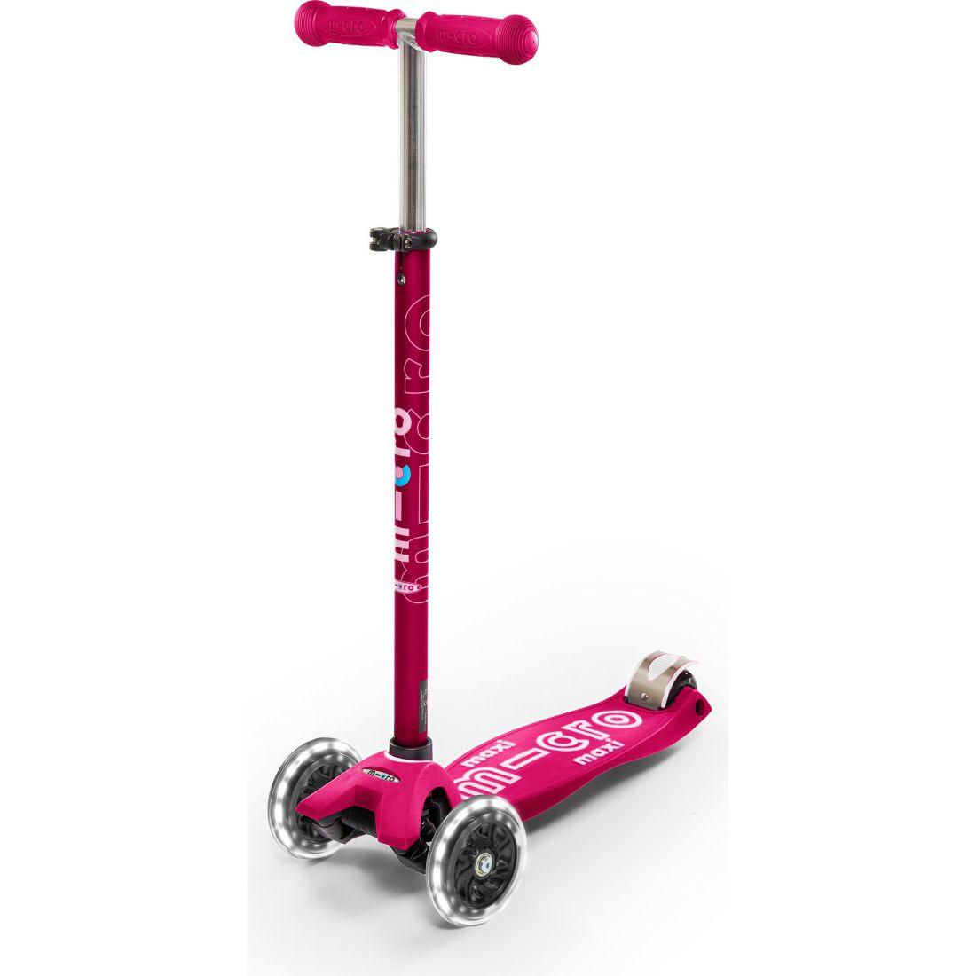 Maxi Deluxe Led Kids Scooter, Pink | Scooters Outdoor Pink