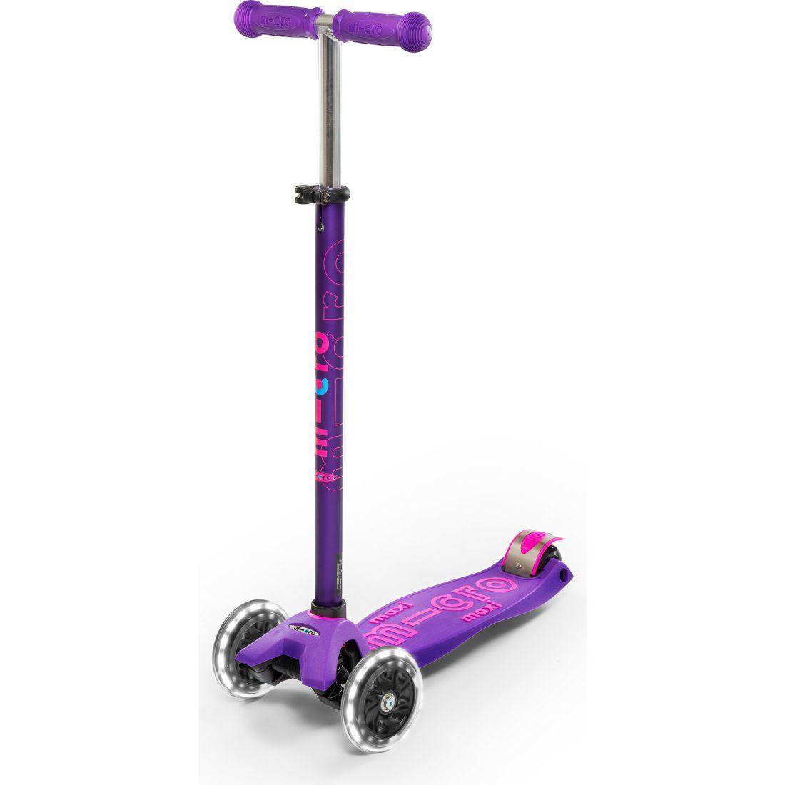 Maxi Deluxe Led Kids Scooter, Purple | Scooters Outdoor Purple