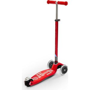 Maxi Deluxe Led Kids Scooter, Red | Scooters Outdoor Red