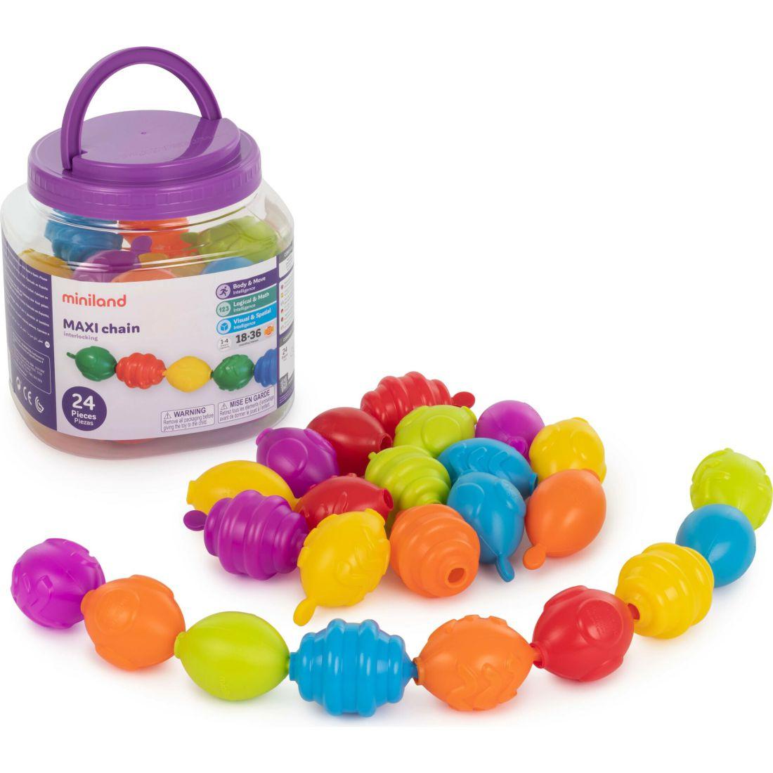 Maxichain-Interlocking 24 Pieces | Infant Development Baby & Toddler Infant Development