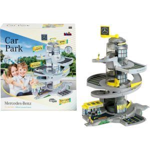 Mercedes-Benz: Electric Car Park Playset W/ 2 Cars | Play Room Kids Multi