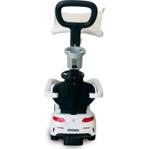 Mercedes C63 3 In 1 Push Car, White With Cup Holder | Ride-Ons Outdoor Ride-Ons