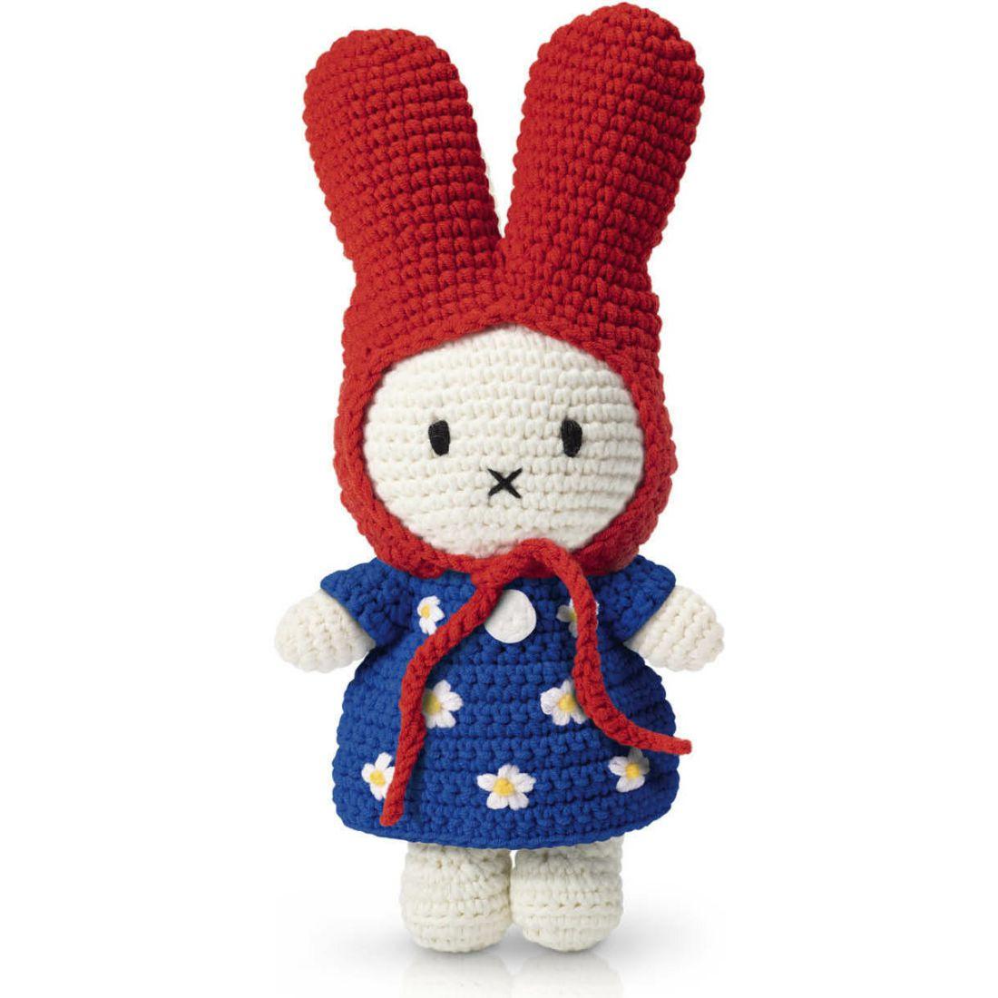 Miffy And Her Blue Flower Dress + Red Hat | Plush Kids Blue