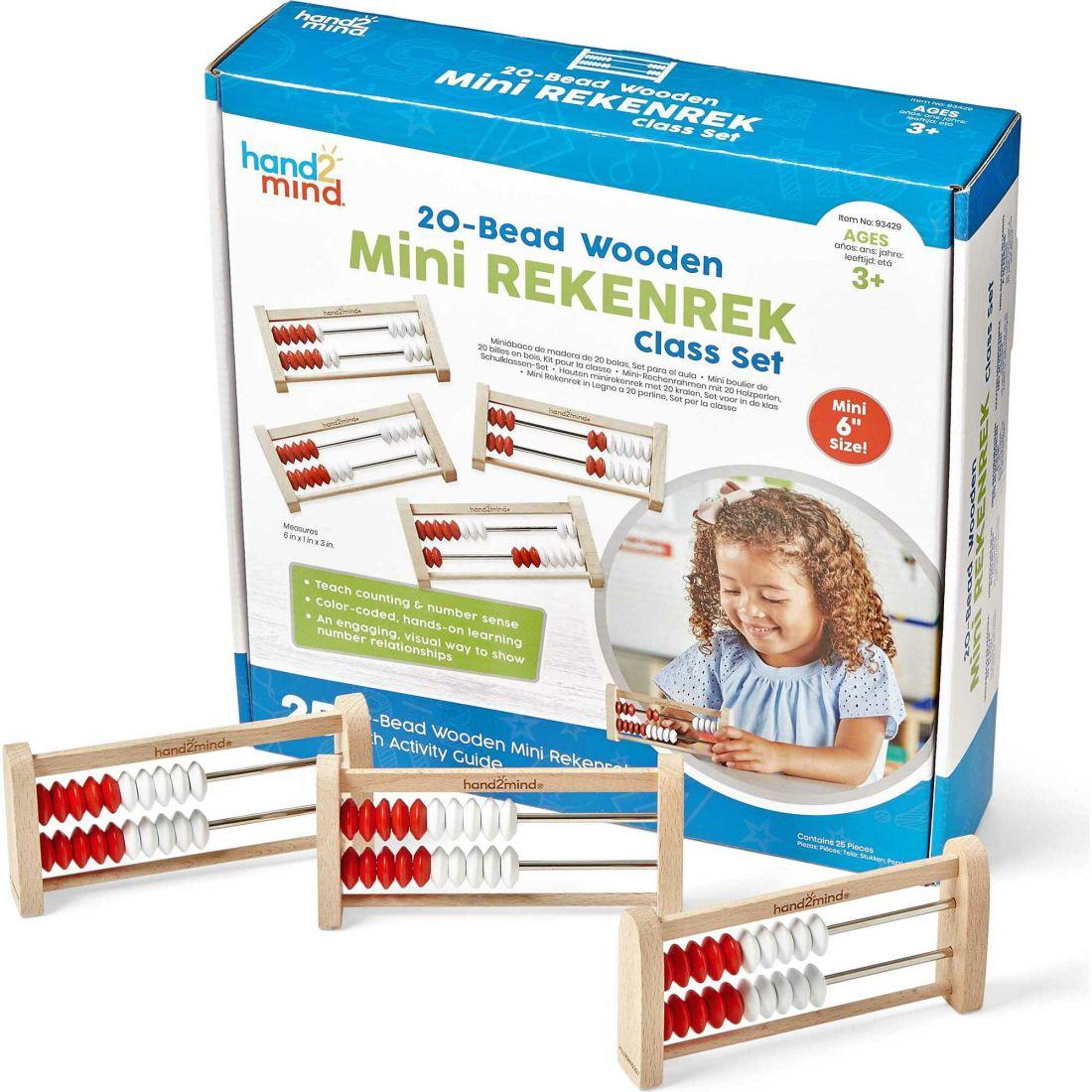 Mini 20-Bead Rekenrek, Set Of 25 | Educational Toys Educational Toys Educational Toys