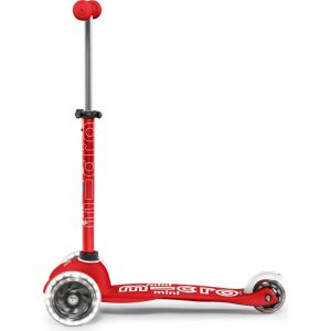 Mini Deluxe Led Kids Scooter, Red | Scooters Outdoor Red