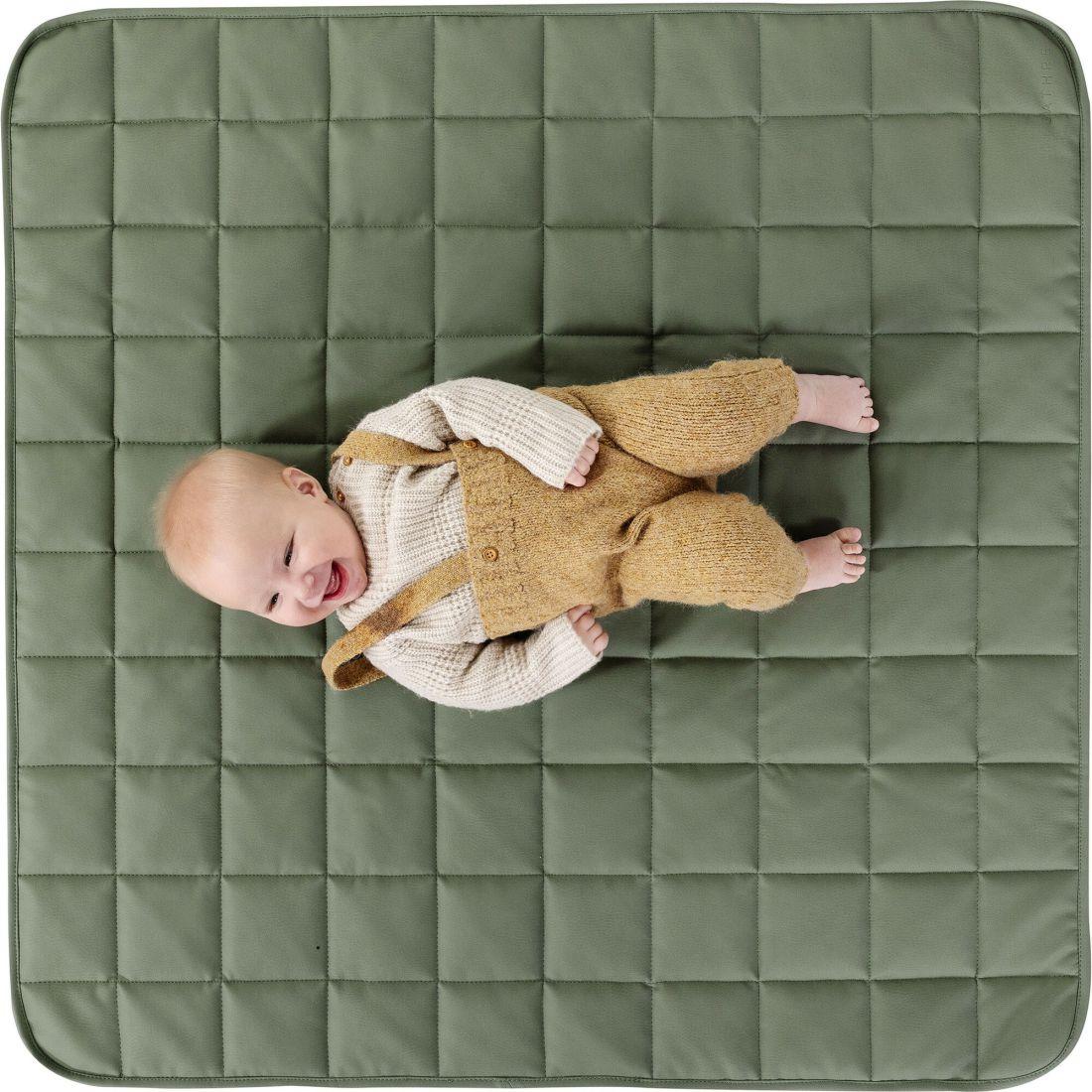 Mini Square Quilted Mat, Thyme | Activity Gyms & Playmats Activity Gyms & Playmats Activity Gyms & Playmats