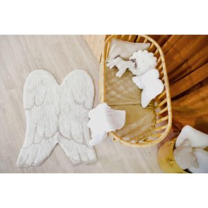 Mini Wings Washable Rug, Ivory | Activity Rugs Activity Rugs Activity Rugs