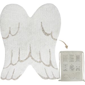 Mini Wings Washable Rug, Ivory | Activity Rugs Activity Rugs Activity Rugs