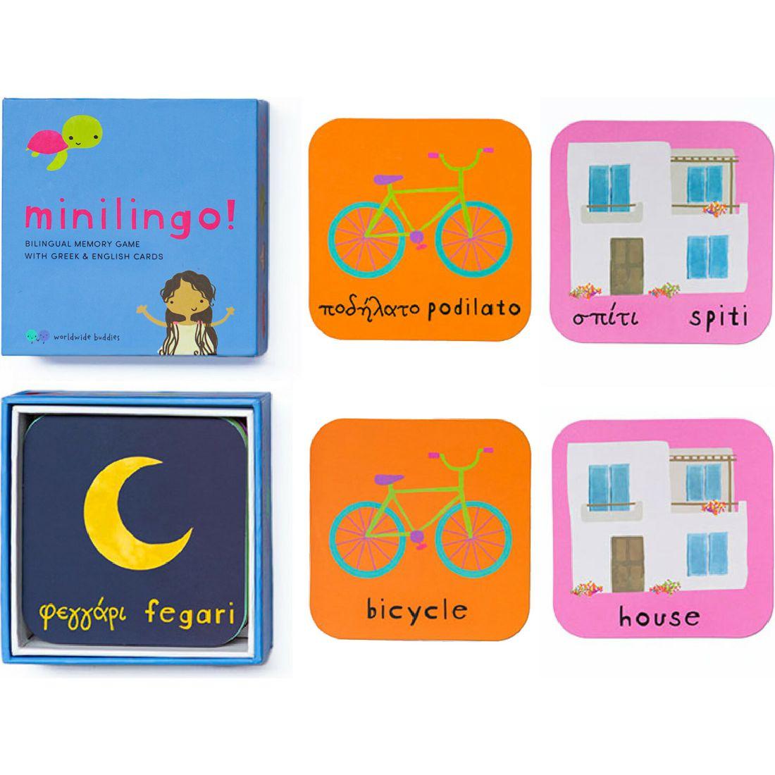 Minilingo, English/Greek Flashcards | Educational Toys Educational Toys Blue