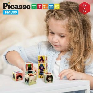 Mix And Match 9 Piece Magnetic Magic Puzzle Cube Set | Puzzles Imaginative Learning Multi