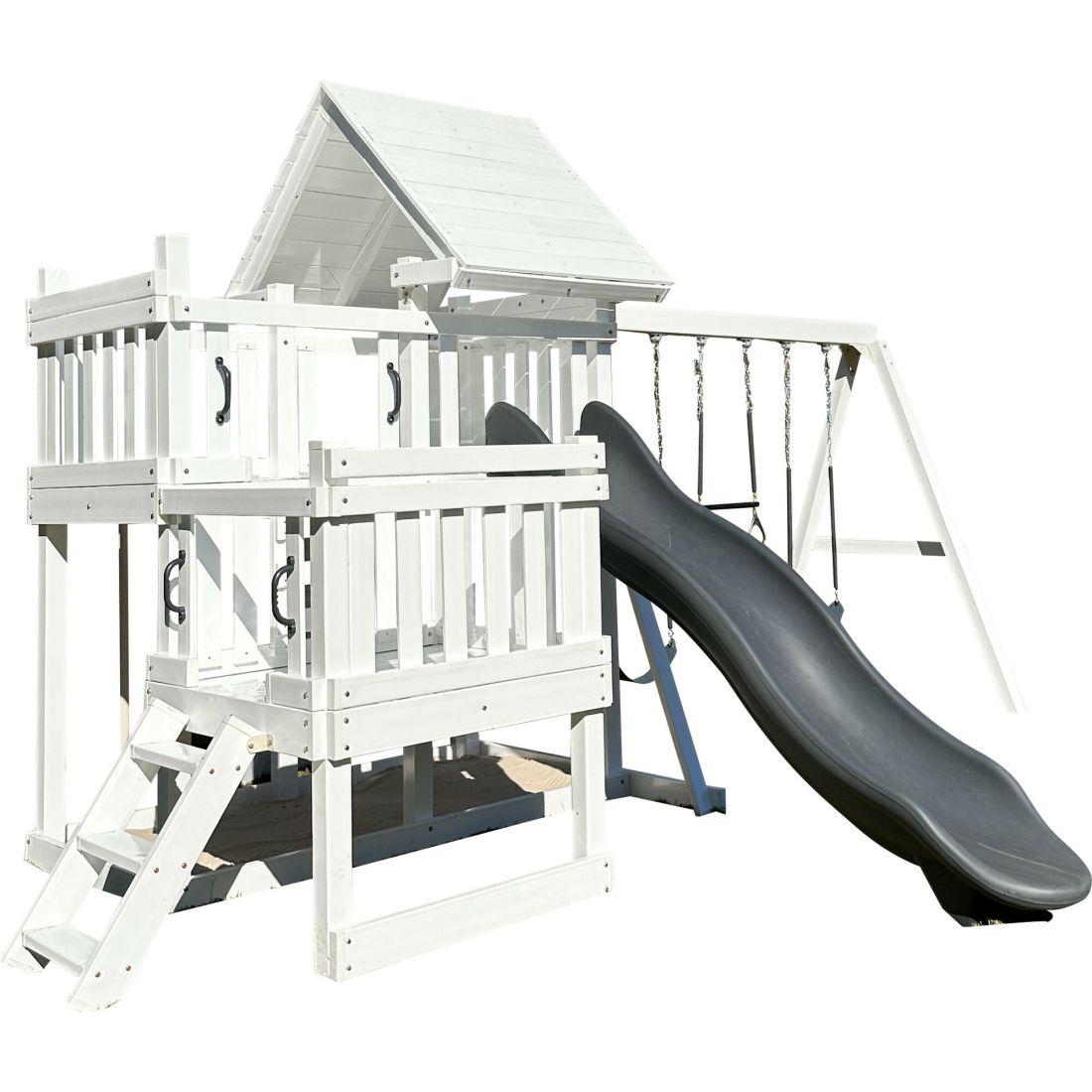 Modern Monkey Playsystem Package #2 | Outdoor Playsets & Playgrounds Outdoor Grey