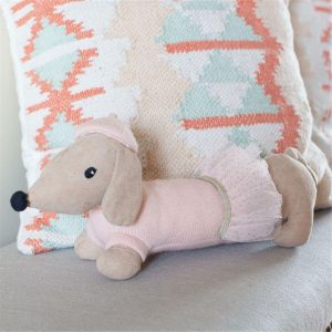 Mon Cheri French Dog | Plush Baby & Toddler Pink