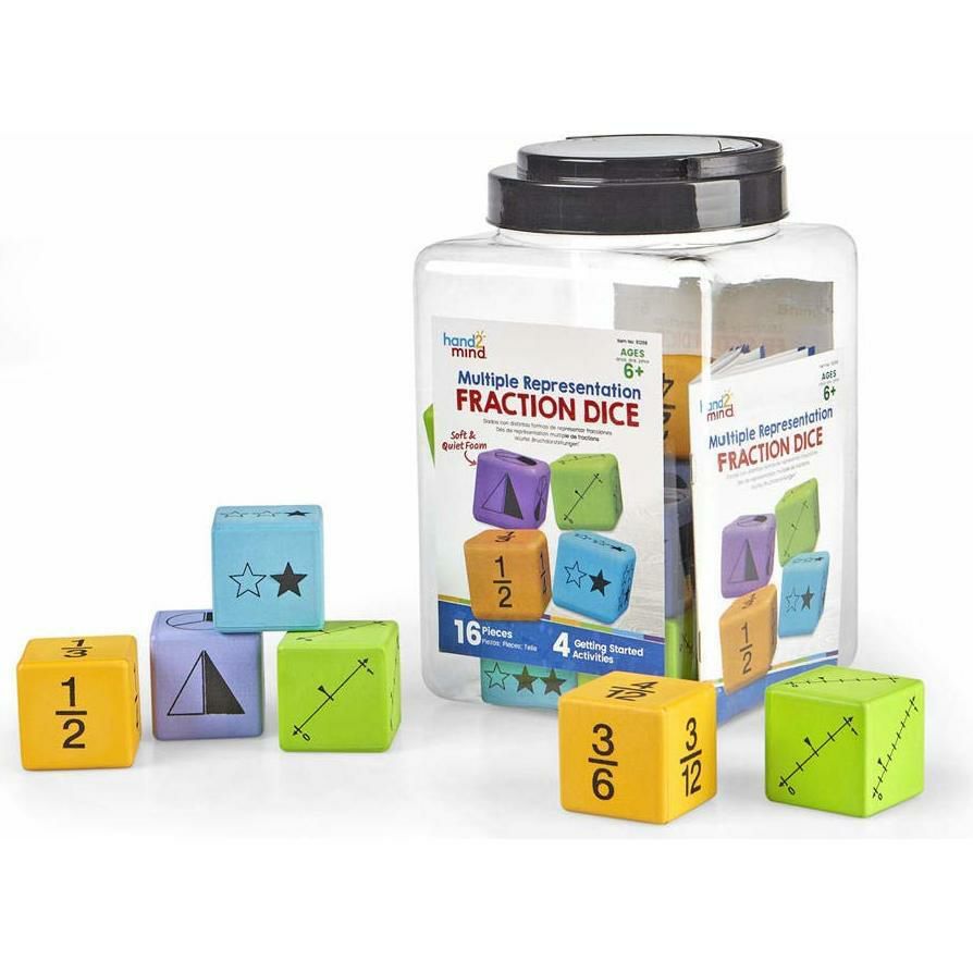 Multiple Representation Fraction Dice, Set Of 16 | Educational Toys Educational Toys Educational Toys