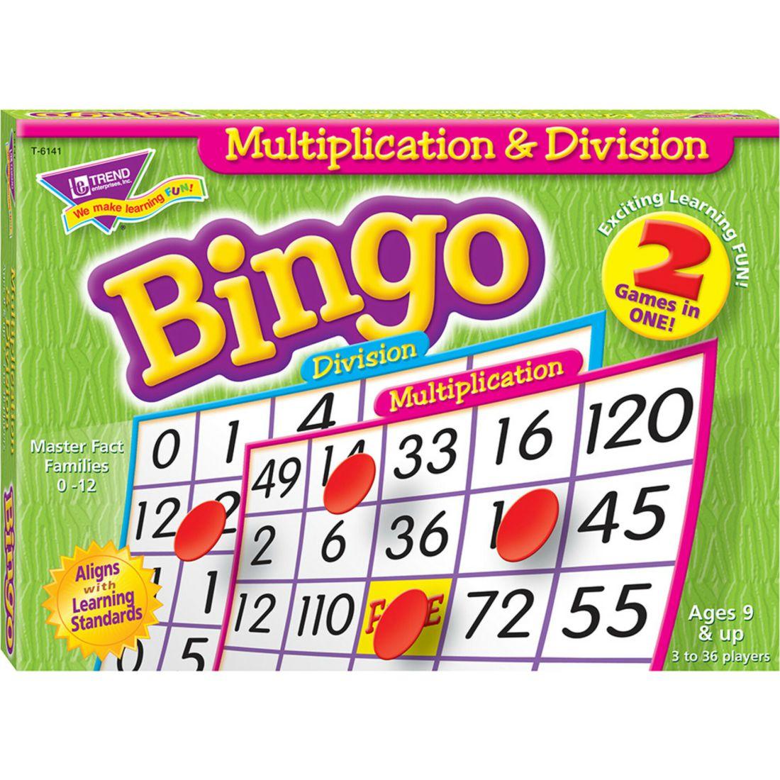 Multiplication & Division Bingo – Skill Game For Home Or Classroom | Educational Toys Educational Toys Educational Toys