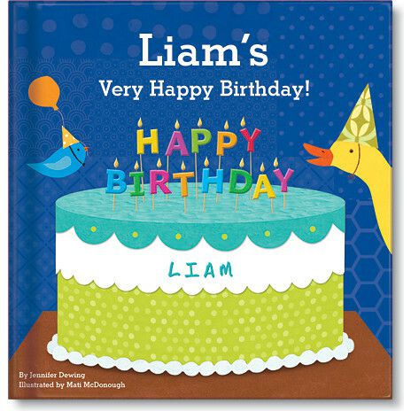 My Very Happy Birthday Personalized Board Book, Boy | Books Books Blue