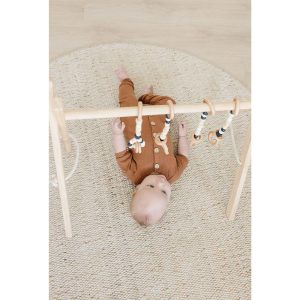 Natural Wood Gym With Black Toys | Activity Gyms & Playmats Activity Gyms & Playmats Activity Gyms & Playmats