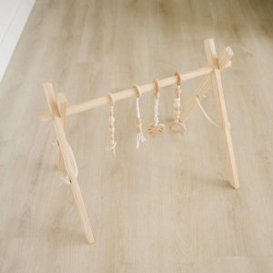 Natural Wood Gym With Macrame Toys | Activity Gyms & Playmats Activity Gyms & Playmats Activity Gyms & Playmats