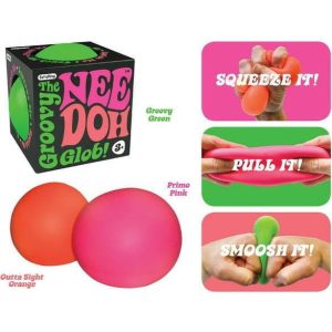 Needoh The Groovy Glob! Squishy, Squeezy, Stretchy Stress Ball – Colors Vary | STEM Toys Kids Multi