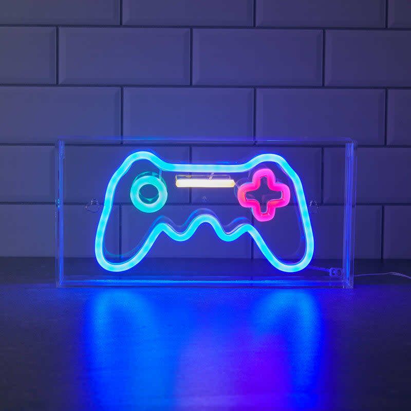 Neon Art Desktop /Wall Sign-Gamer | Play Room Kids Multi