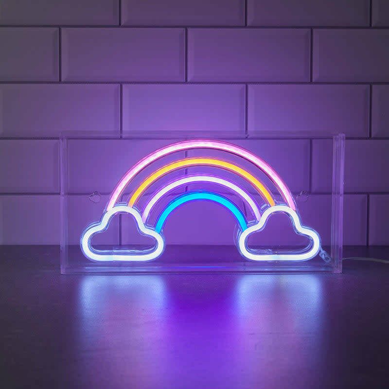 Neon Art Desktop /Wall Sign-Rainbow | Play Room Kids Multi