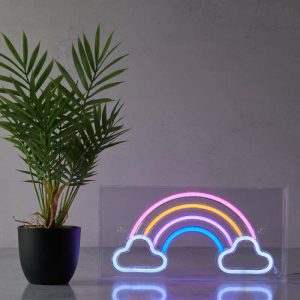 Neon Art Desktop /Wall Sign-Rainbow | Play Room Kids Multi