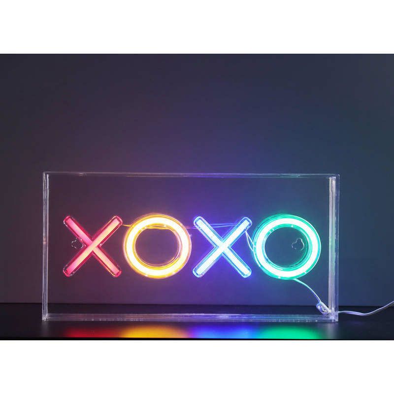 Neon Art Desktop /Wall Sign-Xoxo | Play Room Kids Multi