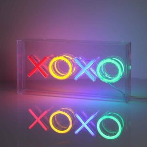 Neon Art Desktop /Wall Sign-Xoxo | Play Room Kids Multi