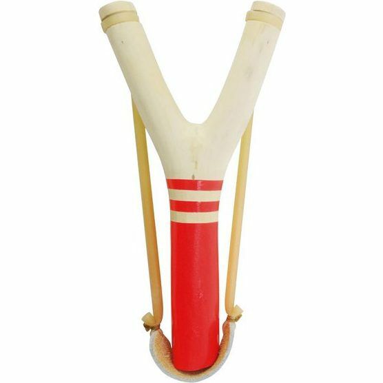 Neon Red Wood Slingshot | Yard & Lawn Games Outdoor Red