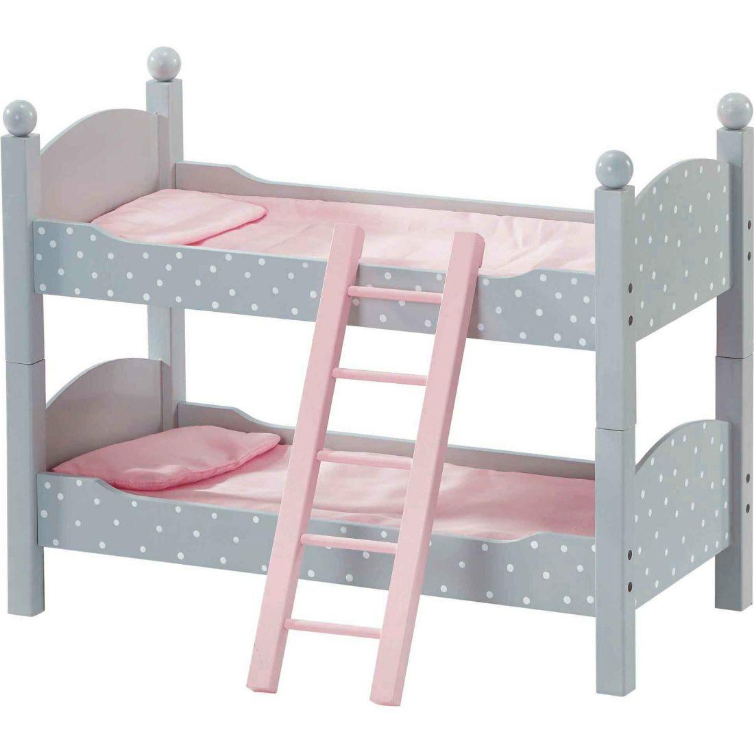 Olivia’S Little World 18" Doll Wooden Convertible Bunk Bed, Gray | Dolls & Doll Accessories Dolls & Doll Accessories Dolls & Doll Accessories