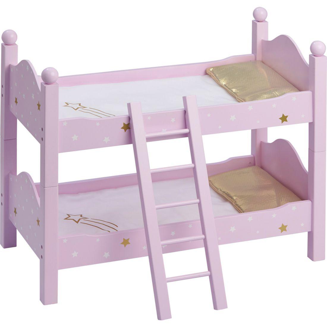 Olivia’S Little World 18" Doll Wooden Convertible Bunk Bed, Pink | Dolls & Doll Accessories Dolls & Doll Accessories Dolls & Doll Accessories