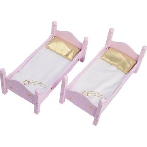 Olivia’S Little World 18" Doll Wooden Convertible Bunk Bed, Pink | Dolls & Doll Accessories Dolls & Doll Accessories Dolls & Doll Accessories