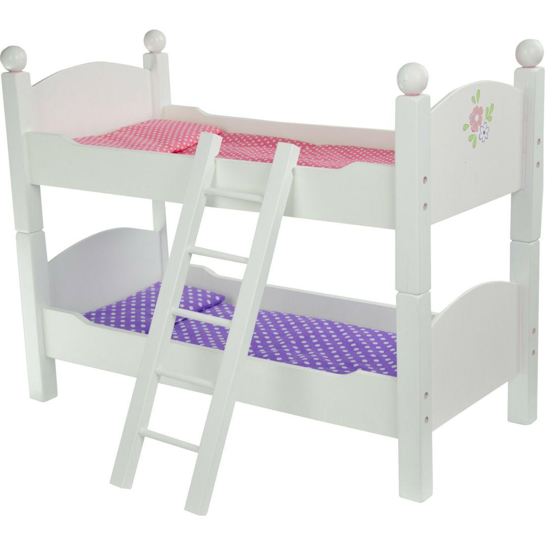 Olivia’S Little World 18" Doll Wooden Convertible Bunk Bed, White | Dolls & Doll Accessories Dolls & Doll Accessories Dolls & Doll Accessories