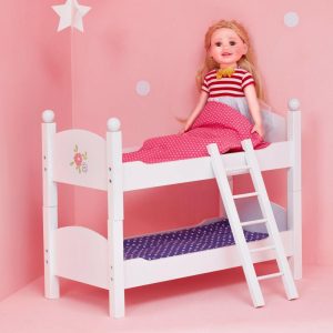 Olivia’S Little World 18" Doll Wooden Convertible Bunk Bed, White | Dolls & Doll Accessories Dolls & Doll Accessories Dolls & Doll Accessories