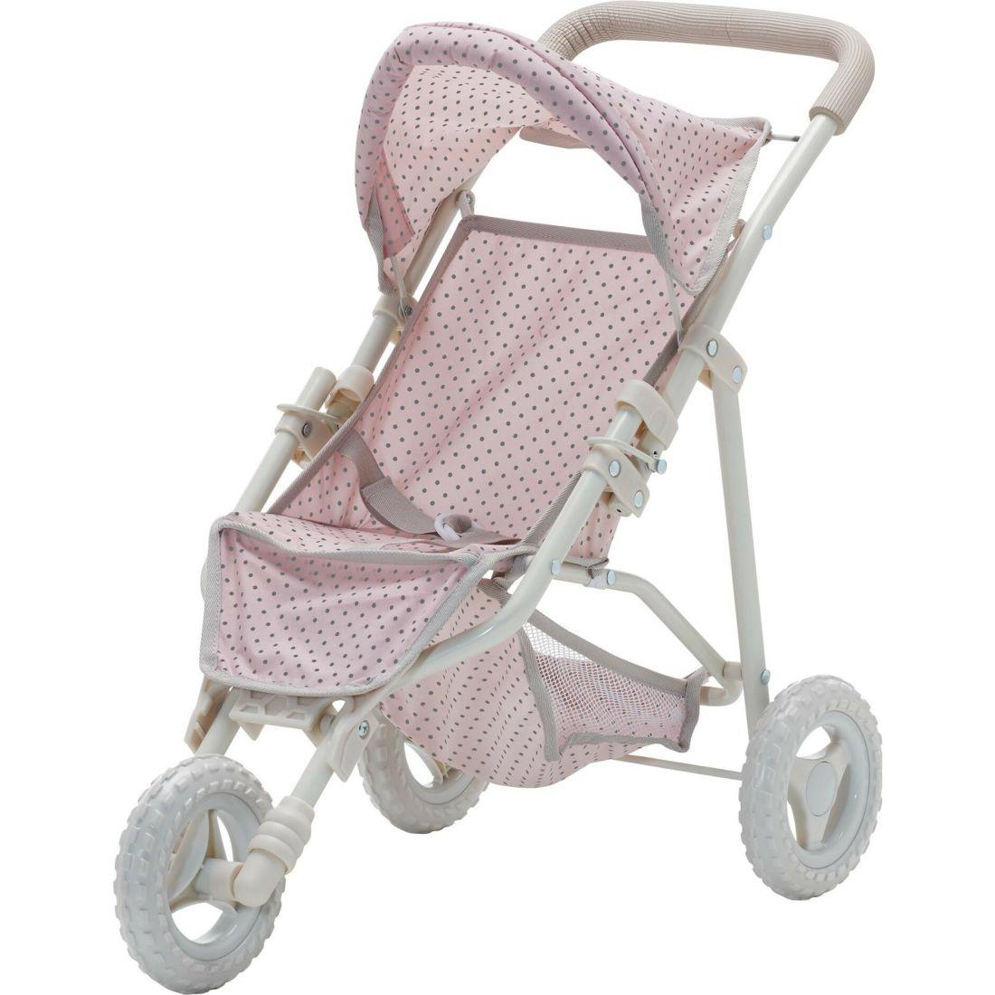 Olivia’S Little World Doll Jogging-Style Stroller, Pink/Cream/Gray | Dolls & Doll Accessories Dolls & Doll Accessories Dolls & Doll Accessories