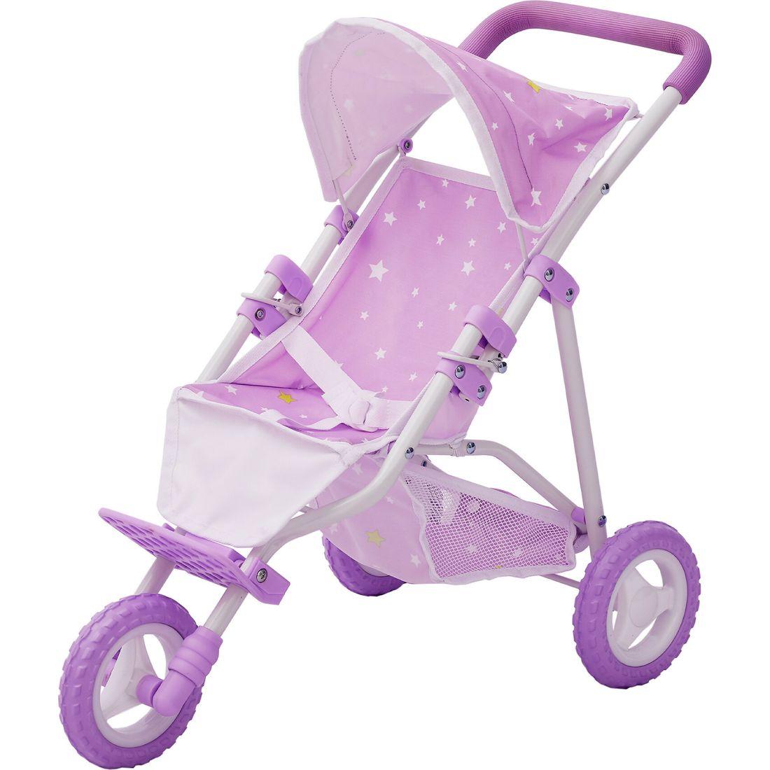 Olivia’S Little World Doll Jogging-Style Stroller, Purple/Stars | Dolls & Doll Accessories Dolls & Doll Accessories Dolls & Doll Accessories