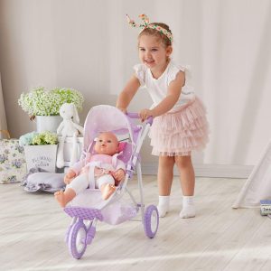 Olivia’S Little World Doll Jogging-Style Stroller, Purple/Stars | Dolls & Doll Accessories Dolls & Doll Accessories Dolls & Doll Accessories