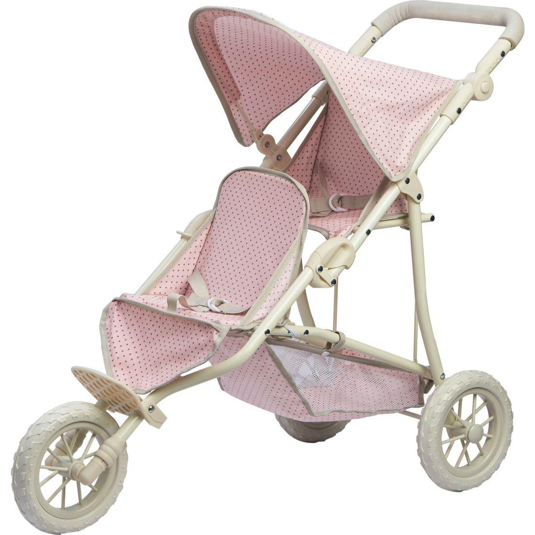 Olivia’S Little World Two Doll Jogging-Style Stroller, Pink/Gray | Dolls & Doll Accessories Dolls & Doll Accessories Dolls & Doll Accessories