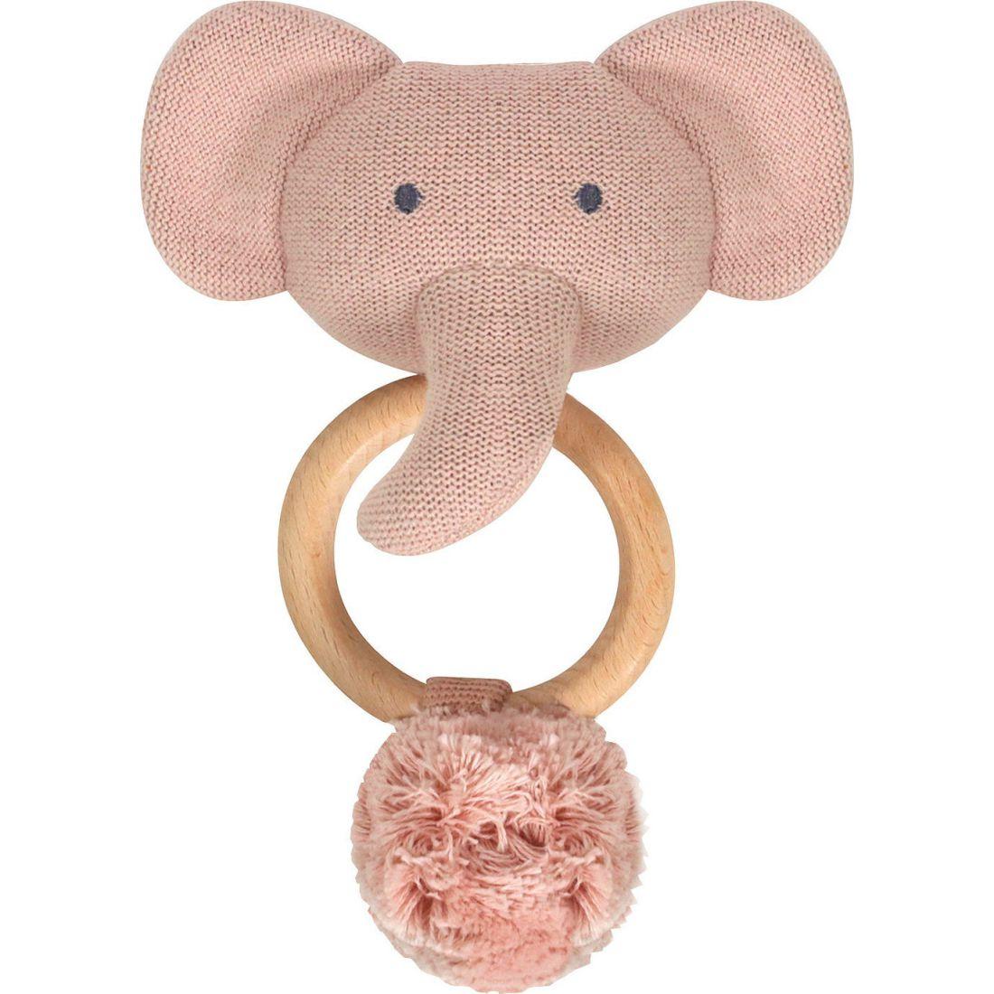 Organic Knit Elephant Rattle, Pink | Teethers & Rattles Baby & Toddler Pink