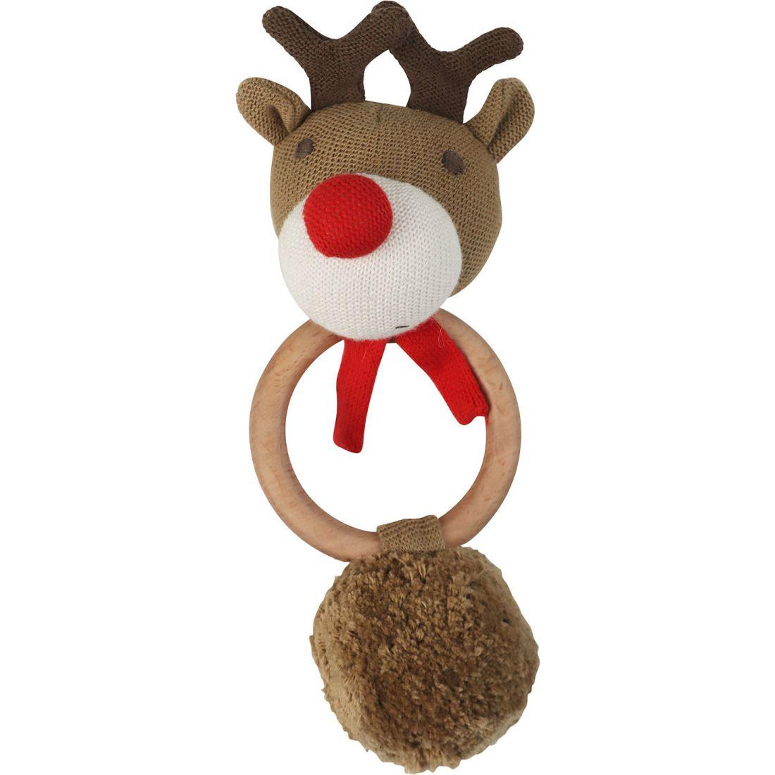 Organic Reindeer Rattle, Brown | Teethers & Rattles Baby & Toddler Brown