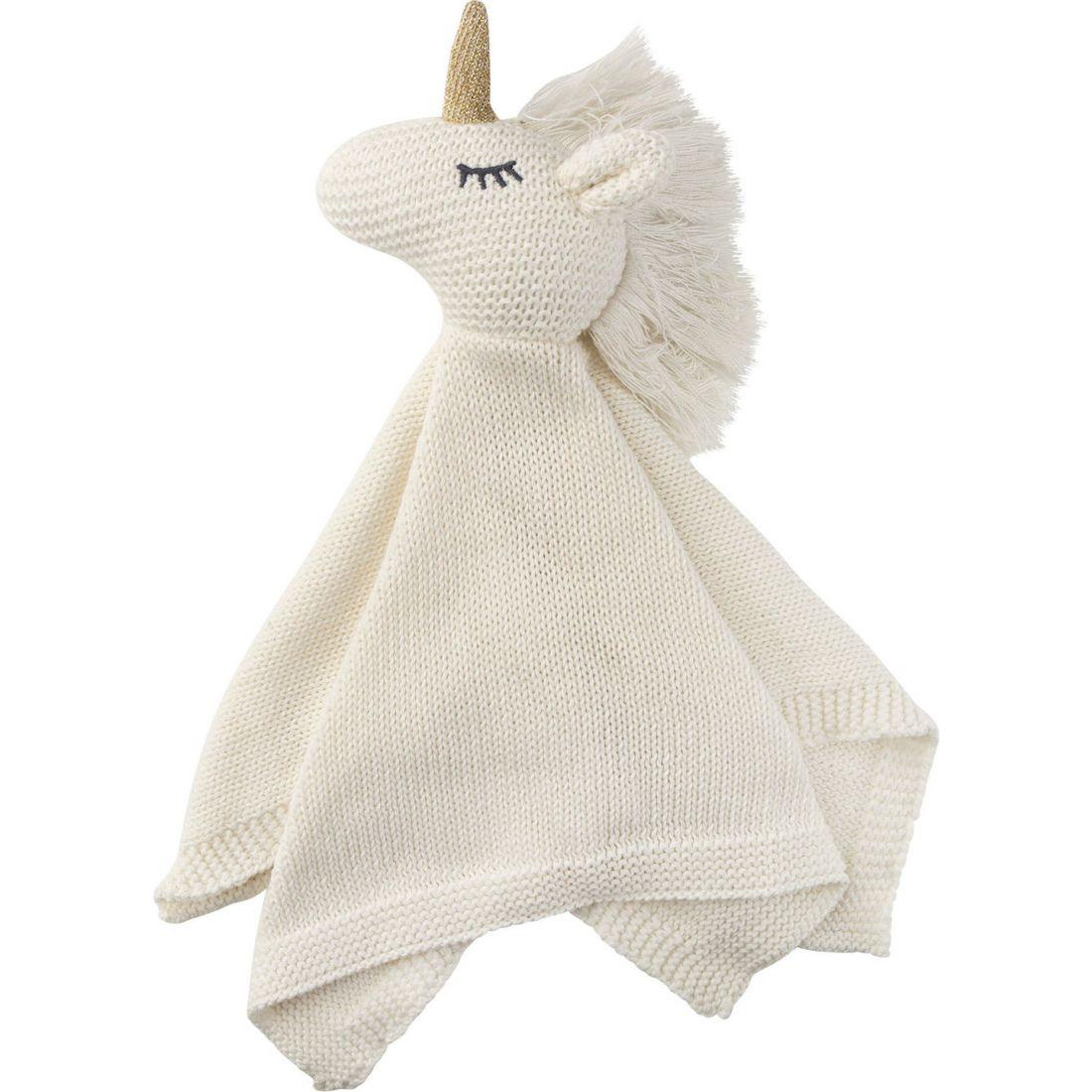 Organic Unicorn Lovey, White | Teethers & Rattles Baby & Toddler Teethers & Rattles