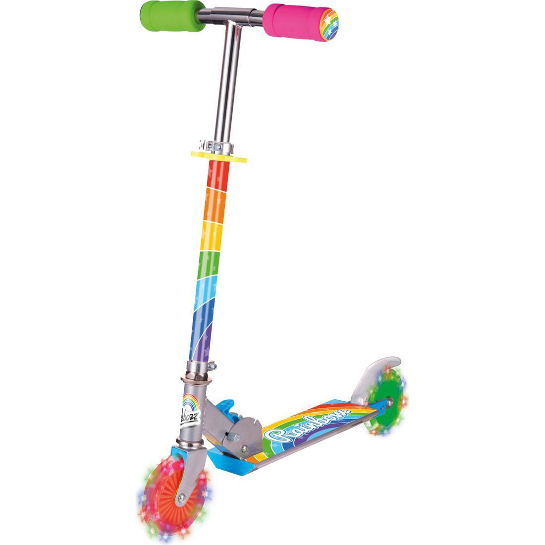 Ozbozz Rainbow Foldalbe Scooter – Light Up Wheels | Scooters Outdoor Multi