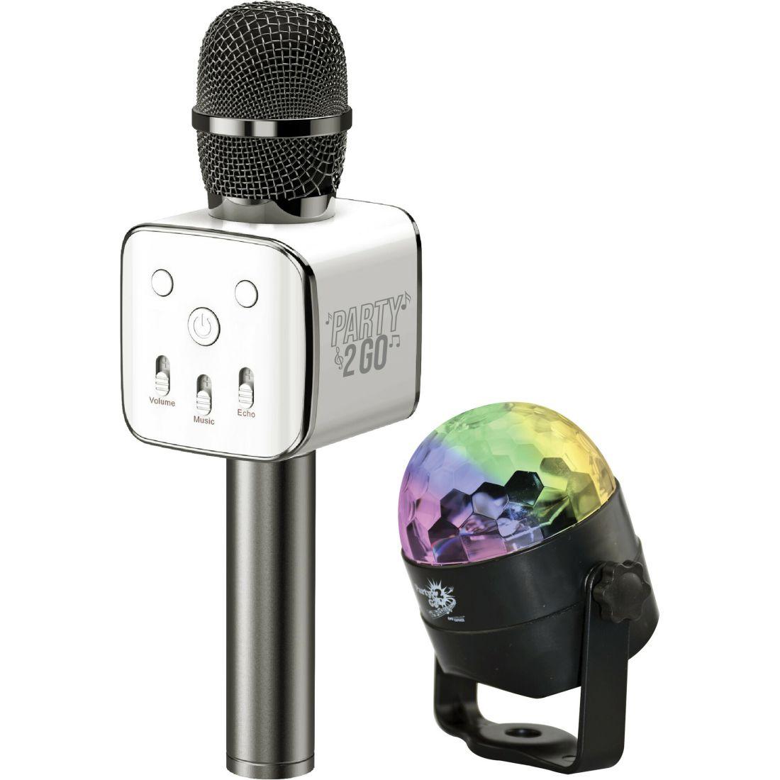 Party2-Go Karaoke Mic Disco Ball Combo, Black | Tech Toys Kids Tech Toys