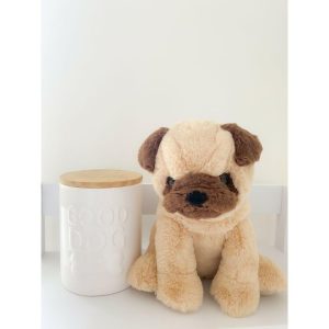 Perceval The Pug Plush Toy, Beige | Plush Kids Beige