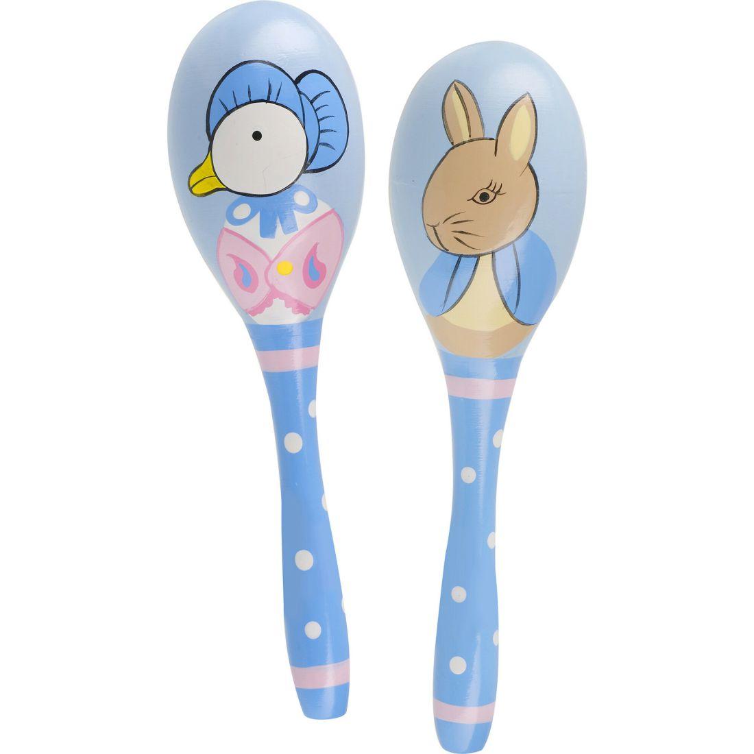 Peter Rabbit: Maraca Set – Set Of 2, Wooden Musical Shaker Instruments | Musical Kids Multi