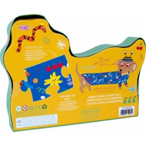 Pets 20Pc "Sausage Dog" Shaped Jigsaw With Shaped Box | Puzzles Imaginative Learning Multi