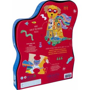 Pets 40Pc "Super Dog" Shaped Jigsaw With Shaped Box | Puzzles Imaginative Learning Multi